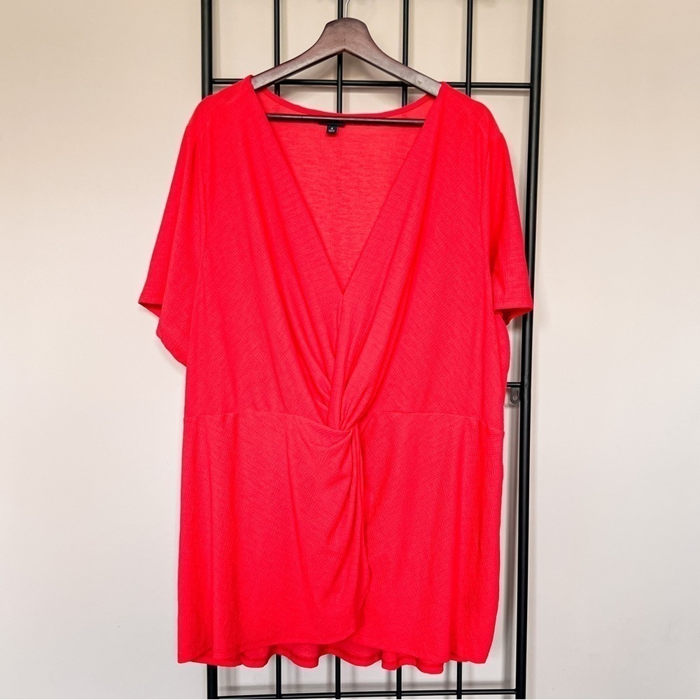 Torrid Red Wrap Front Top Sz 4X